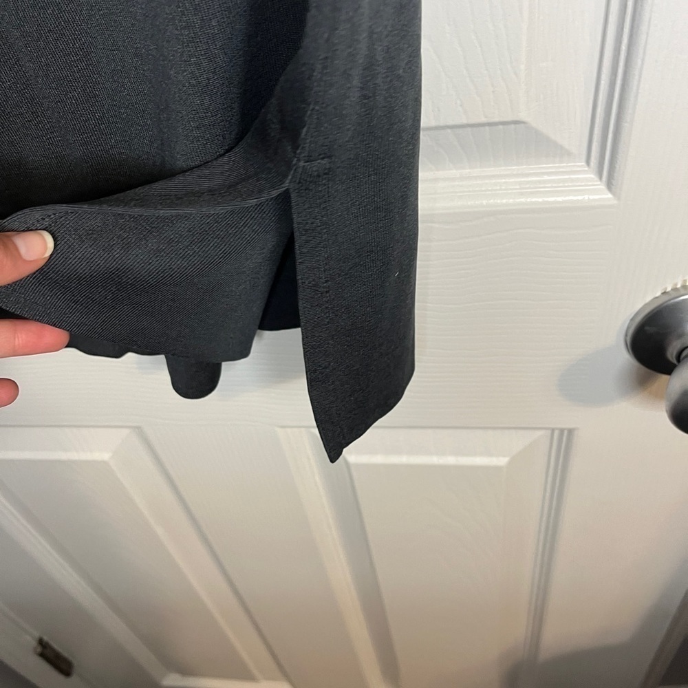 Exclusively Misook Split Hem Solid Black Tank Top - image 3